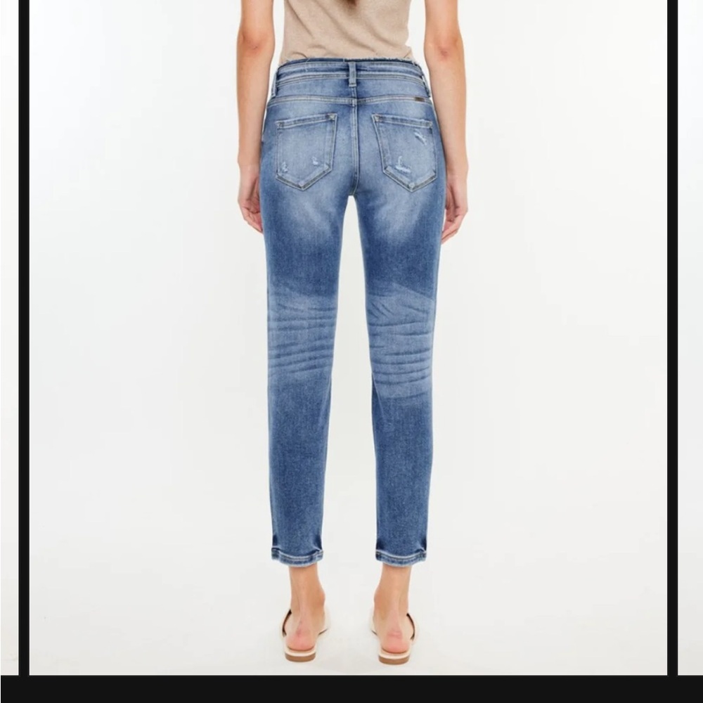 Kancan High Rise Distressed Mom Jeans - Picture 11 of 11
